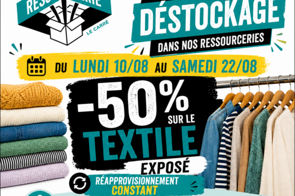 50% sur le textile