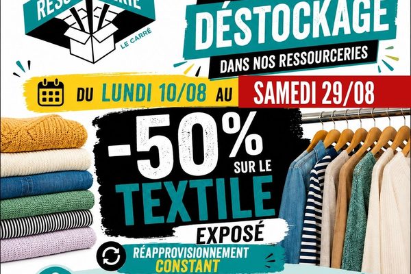 50% sur le textile