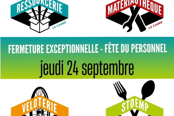Fermeture exceptionnelle – jeudi 24 septembre